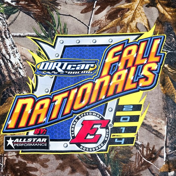 Russell Outdoors Fall Nationals Dirt Car Racing Como All Over Print T-Shirt XL - Picture 6 of 8